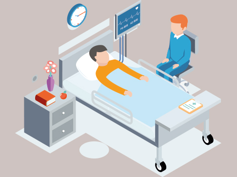 ilustración hospitalización